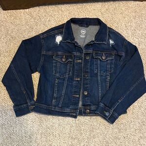 Wonder Nation Girl’s Dark Blue Denim Jacket Size: M (7-8)